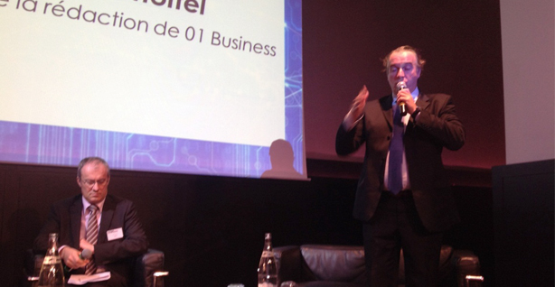 Frédéric Simottel pendant l’introduction de cette matinée 01 Business & Orange