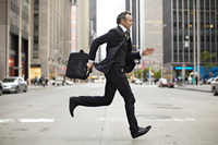 running business man running business man