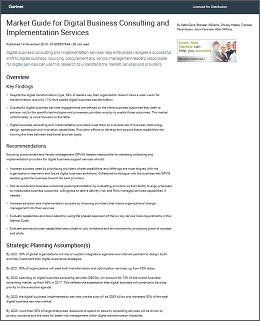 Market Guide for Digital Business Consulting and Implementation Services